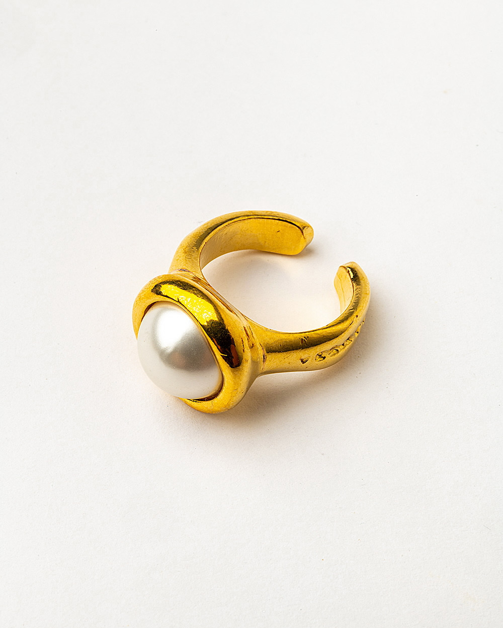 Gold plated ring Mallorca pearl